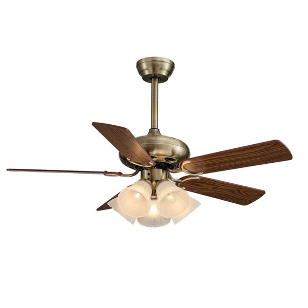 Quạt trần đèn trang trí DCT Fan 137 cánh gỗ - Thành Đạt Led