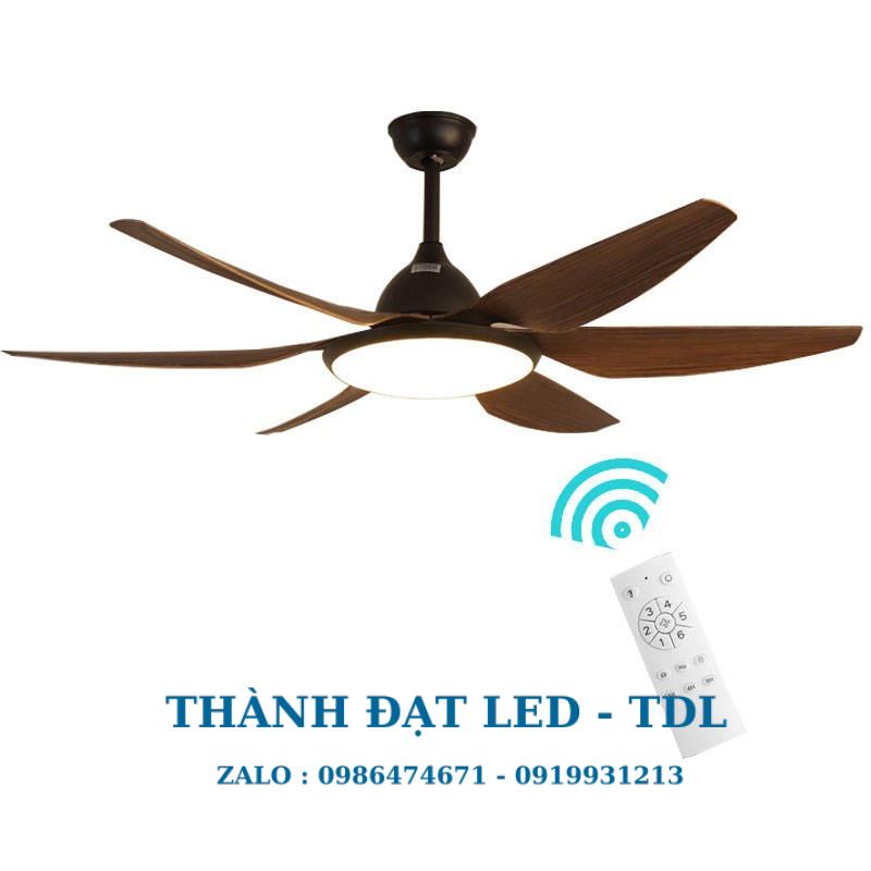 Quạt trần đèn trang trí DCT Fan 118 Nhựa ABS cao cấp 6 Cánh - Thành Đạt Led