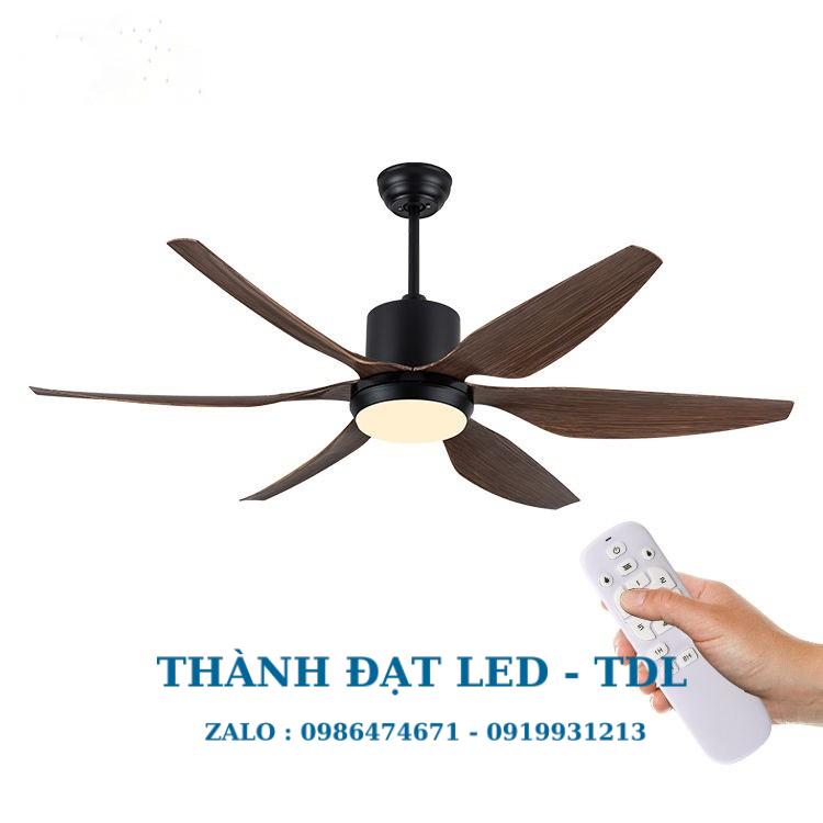 Quạt trần đèn trang trí DCT Fan 119 Nhựa ABS cao cấp 6 Cánh - Thành Đạt Led
