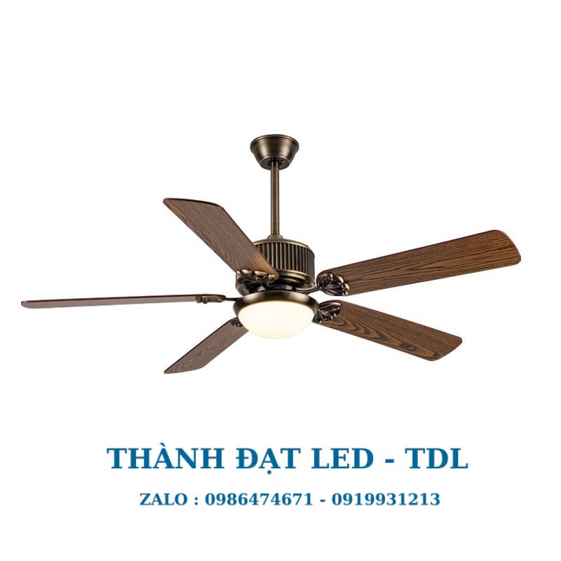 Quạt trần đèn trang trí DCT Fan 120 Cánh kim loại 5 Cánh - Thành Đạt Led