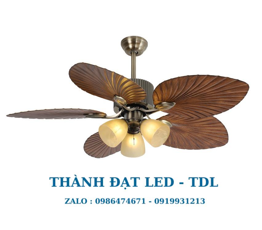 Quạt trần Đèn trang trí DCT Fan 165 cánh ABS cao cấp 5 Cánh - Thành Đạt Led