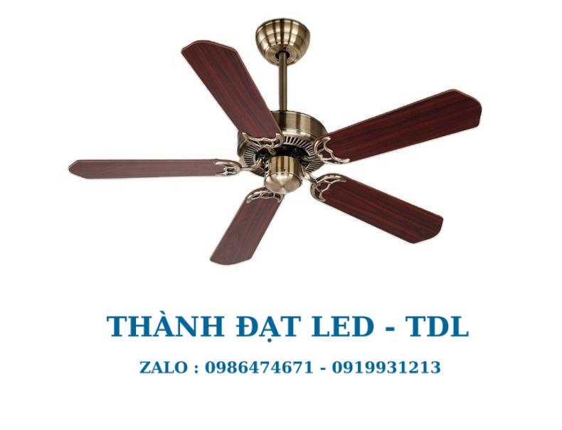 Quạt trần trang trí DCT Fan 202 cánh gỗ plywood 5 Cánh - Thành Đạt Led