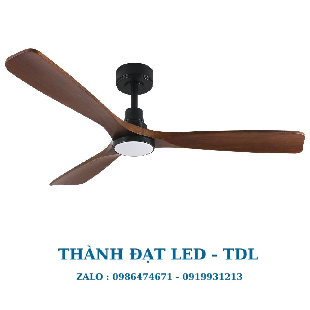 Quạt trần trang trí DCT Fan 215 cánh gỗ tự nhiên 3 Cánh - Thành Đạt Led