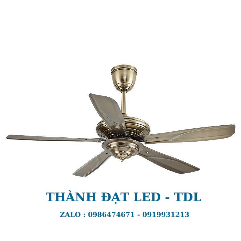 Quạt trần trang trí không đèn DCT Fan 819 Nhựa ABS cao cấp 5 Cánh - Thành Đạt Led